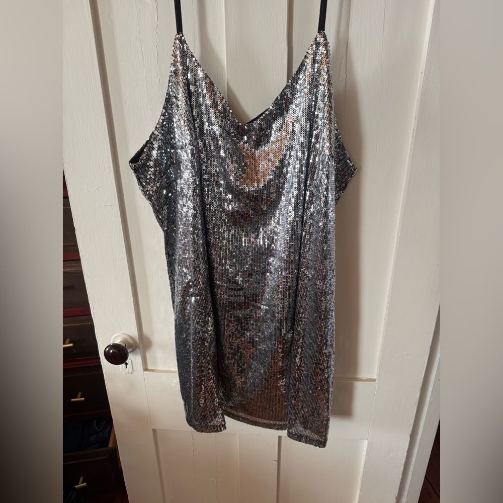 Silver Sequin Dress
